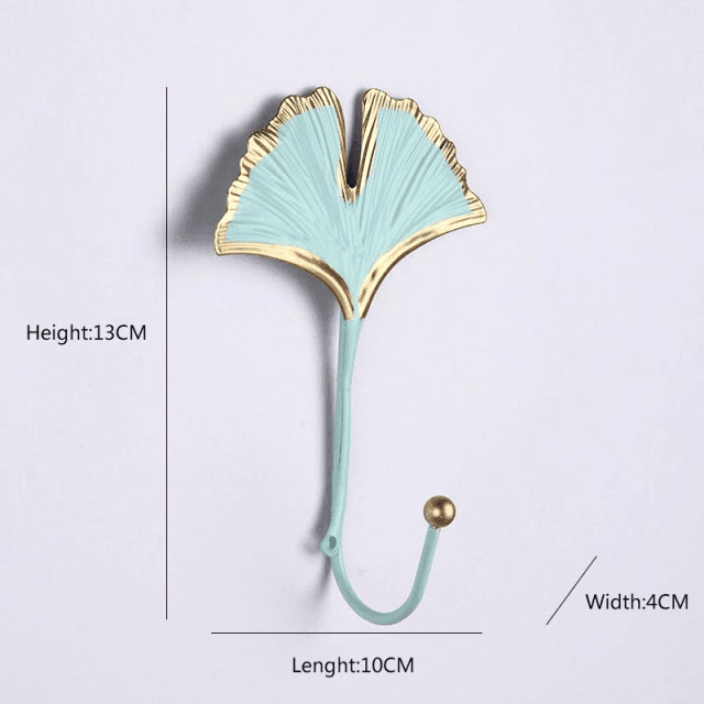  Nature's Leaves Metal Wall Hooks Gold / Willow-Gold / Magnolia-Gold / Alder-Gold / Ginkgo-Gold / Palm-Gold / Saratoga-PowderBlue / Willow-PowderBlue / Magnolia-PowderBlue / Alder-PowderBlue / Ginkgo - Stem & Sill