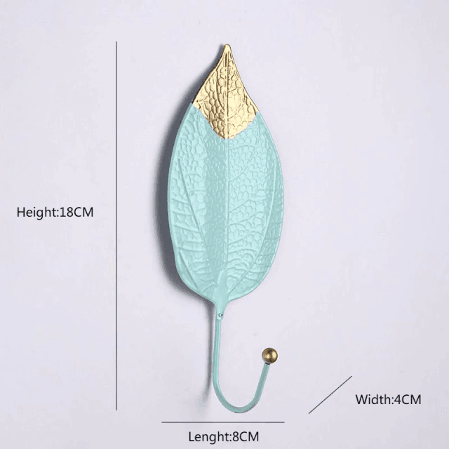  Nature's Leaves Metal Wall Hooks Gold / Willow-Gold / Magnolia-Gold / Alder-Gold / Ginkgo-Gold / Palm-Gold / Saratoga-PowderBlue / Willow-PowderBlue / Magnolia-PowderBlue / Alder-PowderBlue / Ginkgo - Stem & Sill