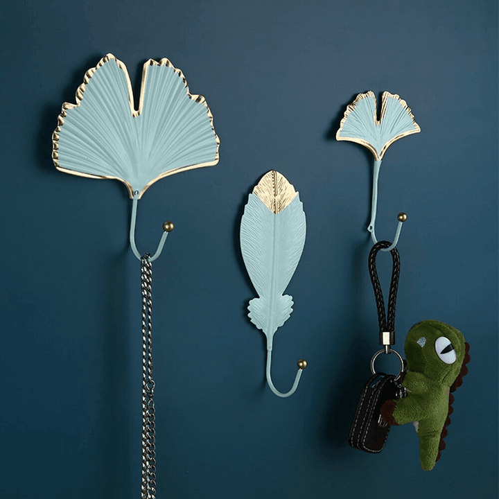  Nature's Leaves Metal Wall Hooks Gold / Willow-Gold / Magnolia-Gold / Alder-Gold / Ginkgo-Gold / Palm-Gold / Saratoga-PowderBlue / Willow-PowderBlue / Magnolia-PowderBlue / Alder-PowderBlue / Ginkgo - Stem & Sill