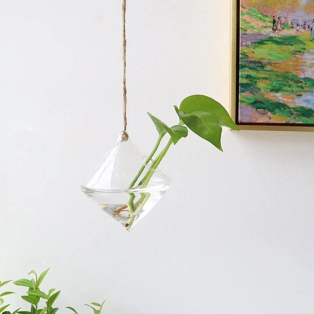 3-Piece Glass Hanging Terrarium Vases - Stem & Sill