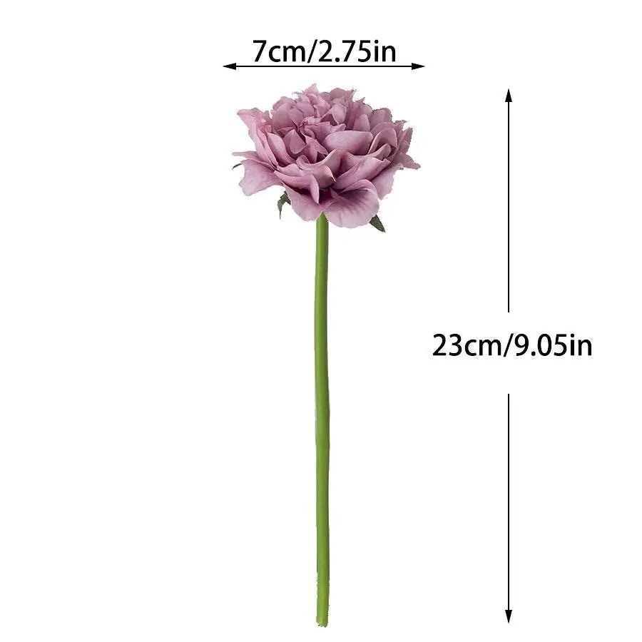 5-Piece Silk Peony Artificial Flower Stems - Stem & Sill