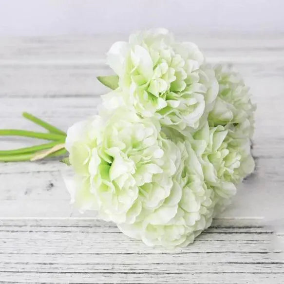 5-Piece Silk Peony Artificial Flower Stems - Stem & Sill