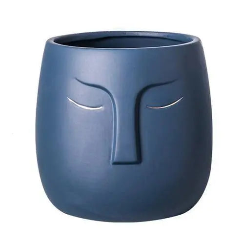 Abstract Ceramic Sleeping Face Planter - Stem & Sill