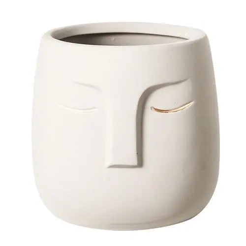 Abstract Ceramic Sleeping Face Planter - Stem & Sill