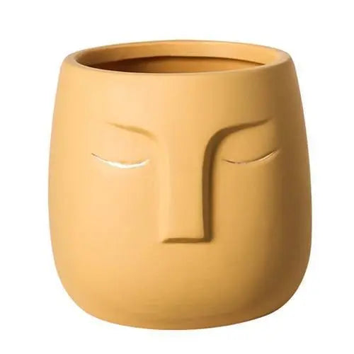 Abstract Ceramic Sleeping Face Planter - Stem & Sill