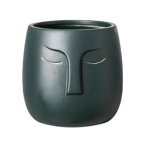 Abstract Ceramic Sleeping Face Planter - Stem & Sill