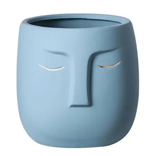 Abstract Ceramic Sleeping Face Planter - Stem & Sill