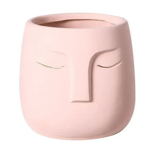 Abstract Ceramic Sleeping Face Planter - Stem & Sill