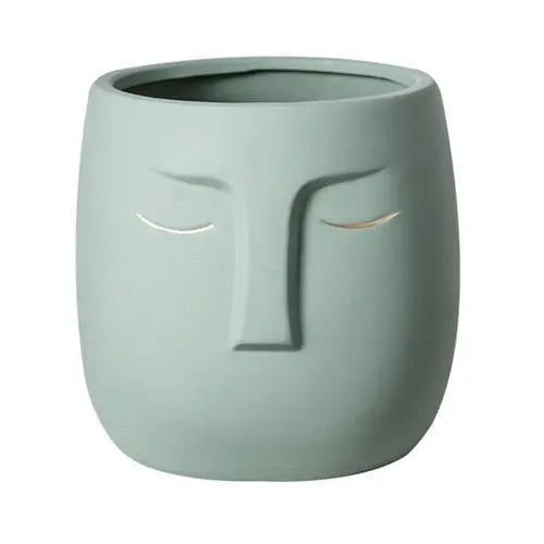 Abstract Ceramic Sleeping Face Planter - Stem & Sill