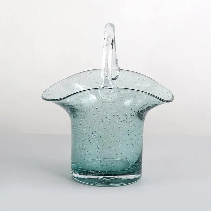 Basket Or Tote Glass Vase - Stem & Sill