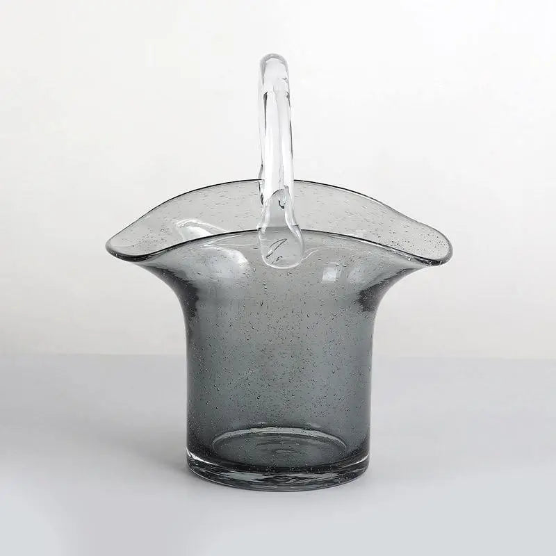 Basket Or Tote Glass Vase - Stem & Sill