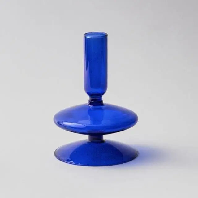 Blue Horizon Glass Taper Candle Holders - Stem & Sill