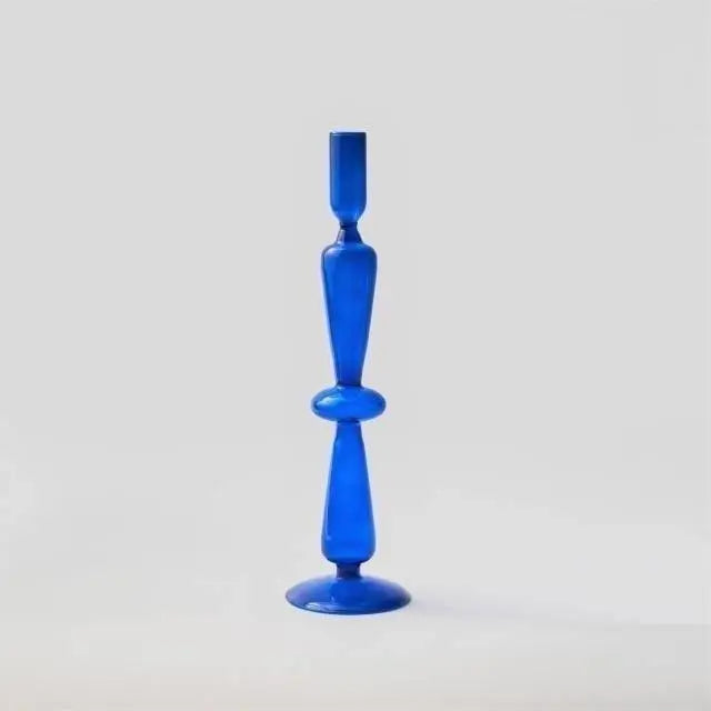 Blue Horizon Glass Taper Candle Holders - Stem & Sill