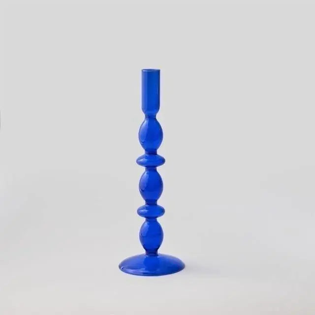 Blue Horizon Glass Taper Candle Holders - Stem & Sill