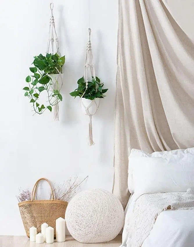 Boho Chic Macrame Plant Hangers - Stem & Sill