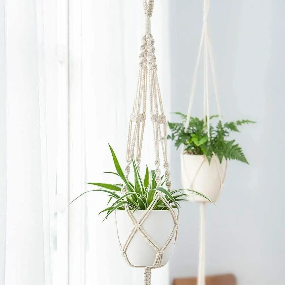 Boho Chic Macrame Plant Hangers - Stem & Sill