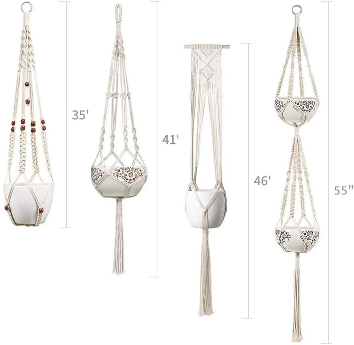 Boho Chic Macrame Plant Hangers - Stem & Sill