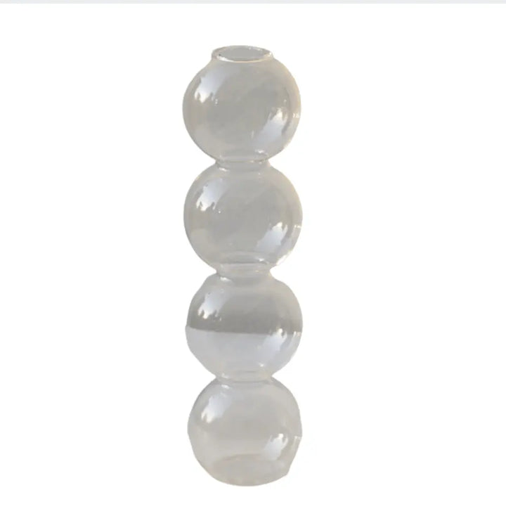 Bubble Glass Crystal Vase - Stem & Sill