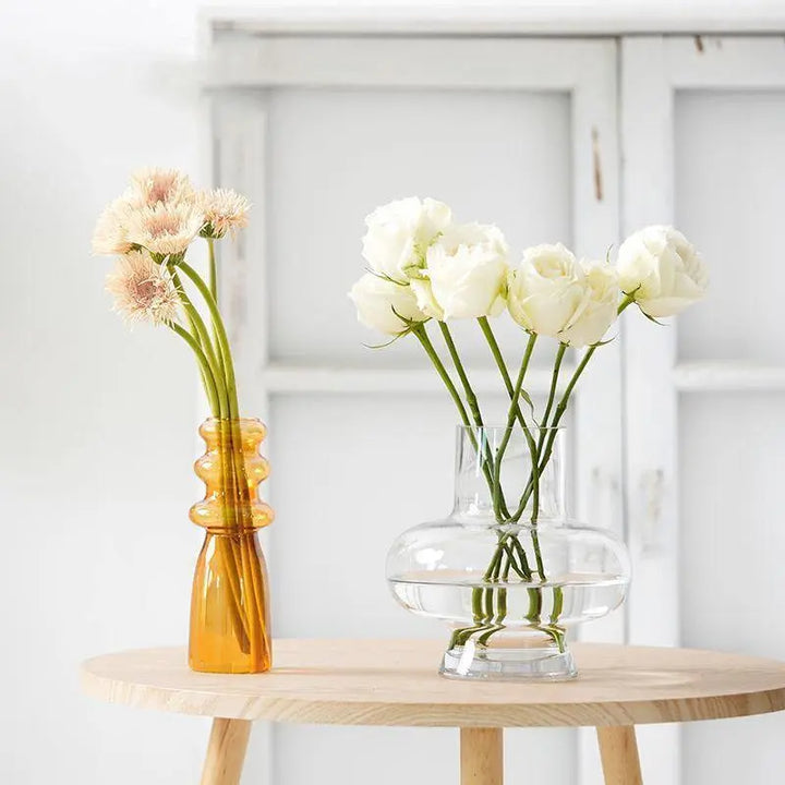 Bubble-Shaped Blown Glass Vases - Stem & Sill