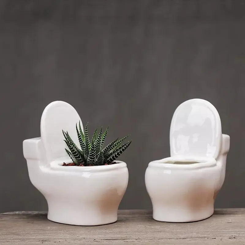  Ceramic Toilet Succulent Planter Default Title - Stem & Sill