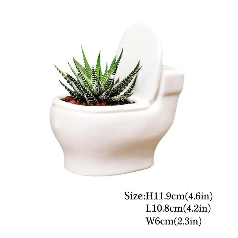  Ceramic Toilet Succulent Planter Default Title - Stem & Sill