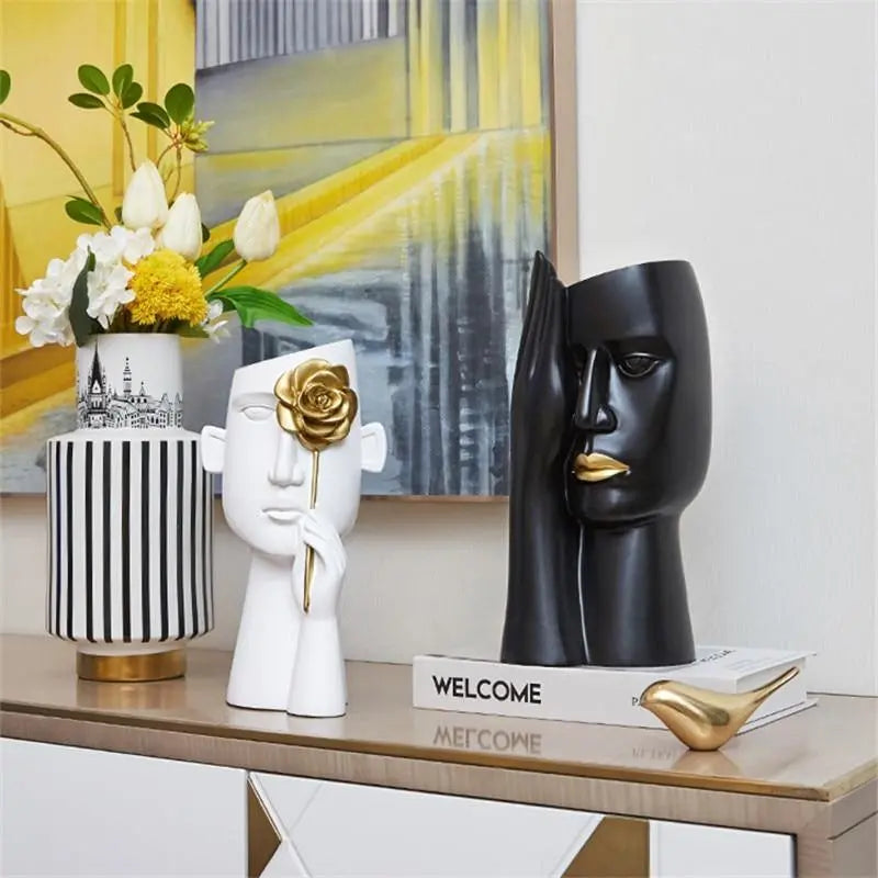 Contemporary Abstract Head Vases - Stem & Sill