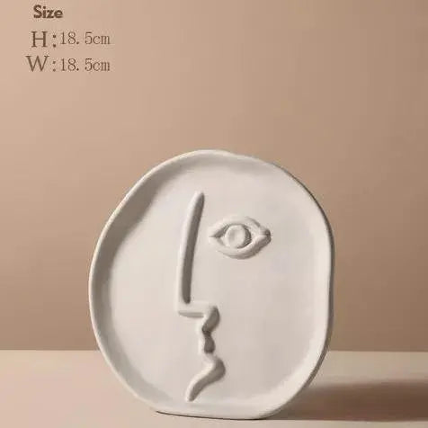 Expression Face Ceramic Vase - Stem & Sill