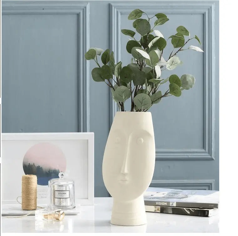 Face Ceramic Vases - Stem & Sill