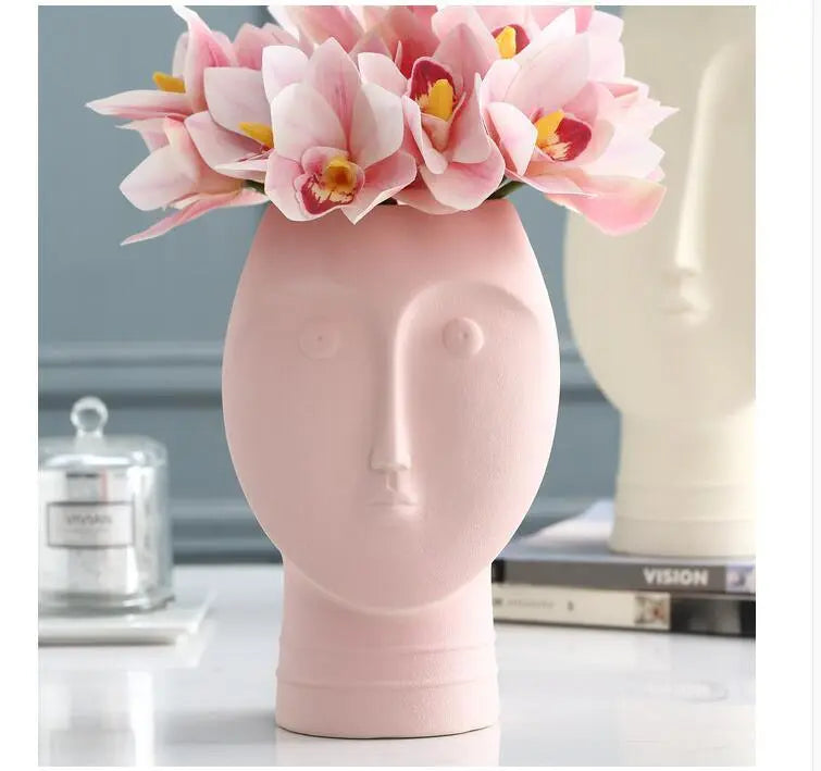 Face Ceramic Vases - Stem & Sill