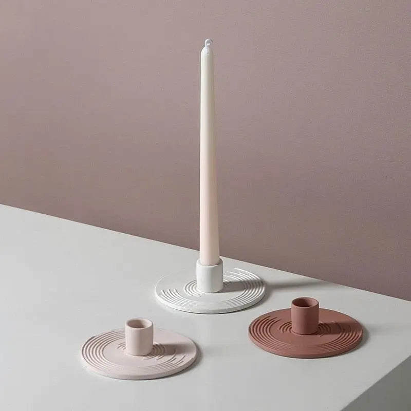 Fine-Point Ceramic Candle Holders - Stem & Sill