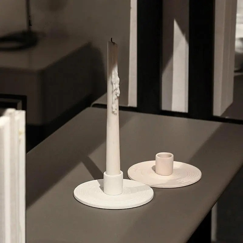 Fine-Point Ceramic Candle Holders - Stem & Sill