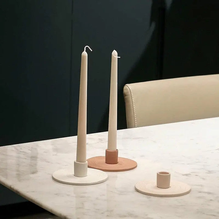 Fine-Point Ceramic Candle Holders - Stem & Sill