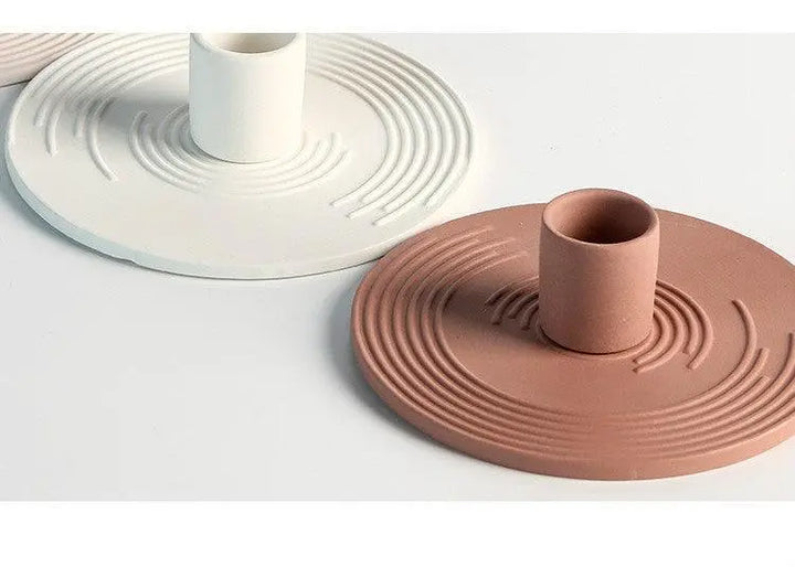 Fine-Point Ceramic Candle Holders - Stem & Sill