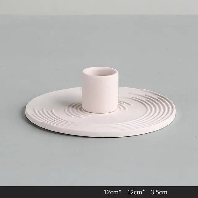 Fine-Point Ceramic Candle Holders - Stem & Sill