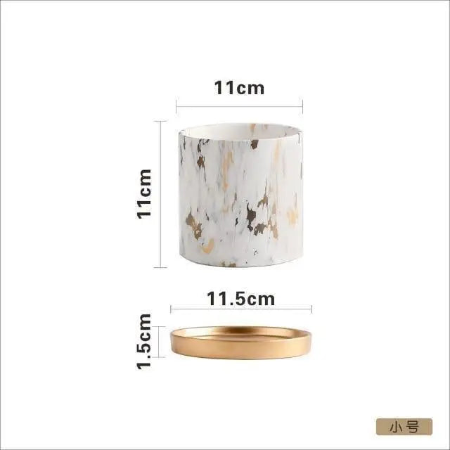 Golden Maze Flower Pots Set - Stem & Sill