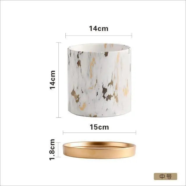 Golden Maze Flower Pots Set - Stem & Sill