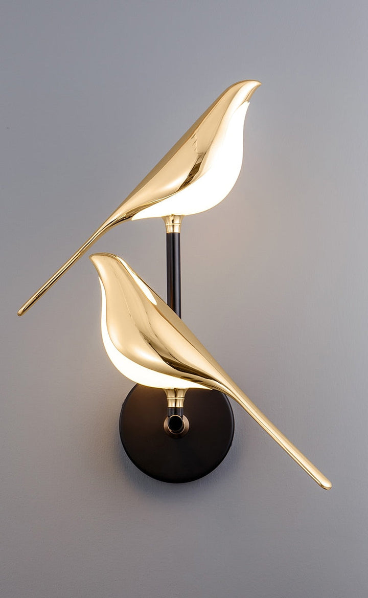  Chirpy LED Bird Wall Lamp Solo Bird wall lamp-Double Bird wall lamps - Stem & Sill