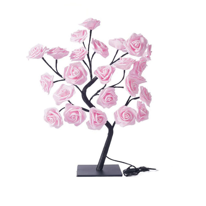  Charming Rose Tree Table Lamp Delicate Pink-White-Sky Blue-Yellow-Purple-Green-Pink and White-Rainbow - Stem & Sill