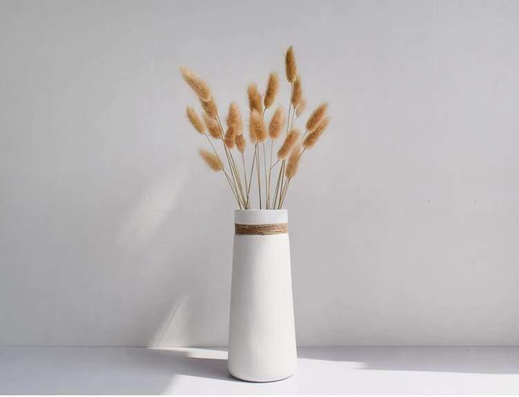 White Ceramic Matte Vase - Stem & Sill