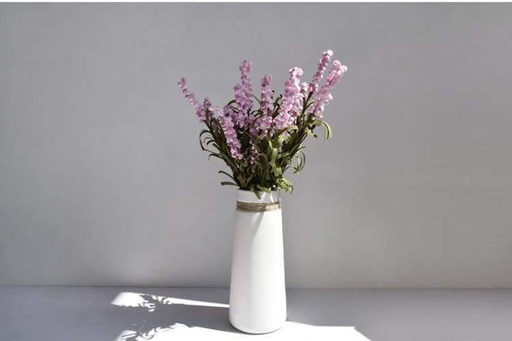 White Ceramic Matte Vase - Stem & Sill