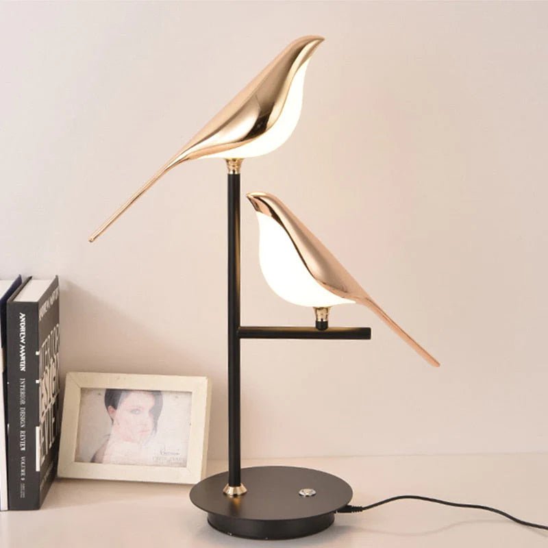  Chirpy LED Bird Table Lamp Solo Bird table lamp-Double Bird table lamps - Stem & Sill