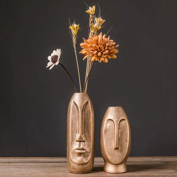 Innovative Lengthy Face Ceramic Vase - Stem & Sill