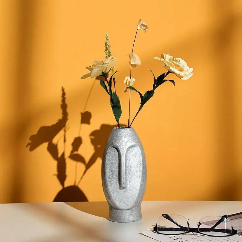 Innovative Lengthy Face Ceramic Vase - Stem & Sill