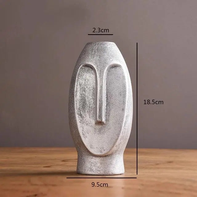 Innovative Lengthy Face Ceramic Vase - Stem & Sill