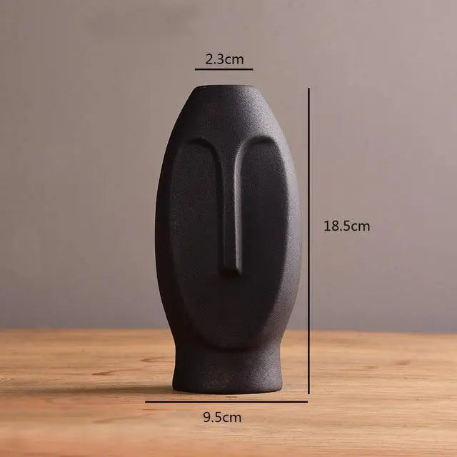 Innovative Lengthy Face Ceramic Vase - Stem & Sill