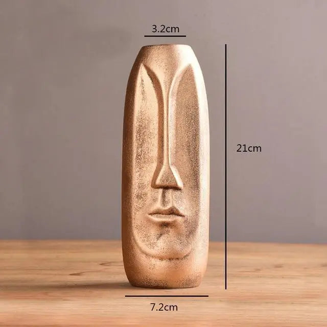 Innovative Lengthy Face Ceramic Vase - Stem & Sill