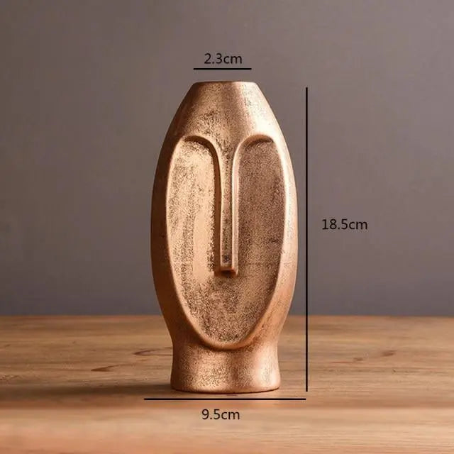 Innovative Lengthy Face Ceramic Vase - Stem & Sill