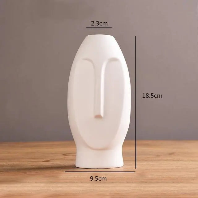 Innovative Lengthy Face Ceramic Vase - Stem & Sill