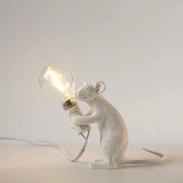 The Mouse Lamp White Sitting - Stem & Sill