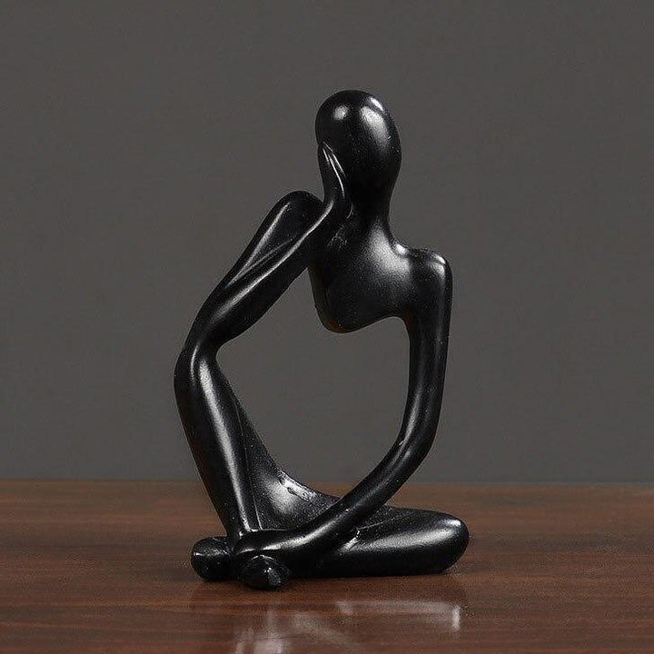 Abstract Thinker Figurine Statue Black - Stem & Sill